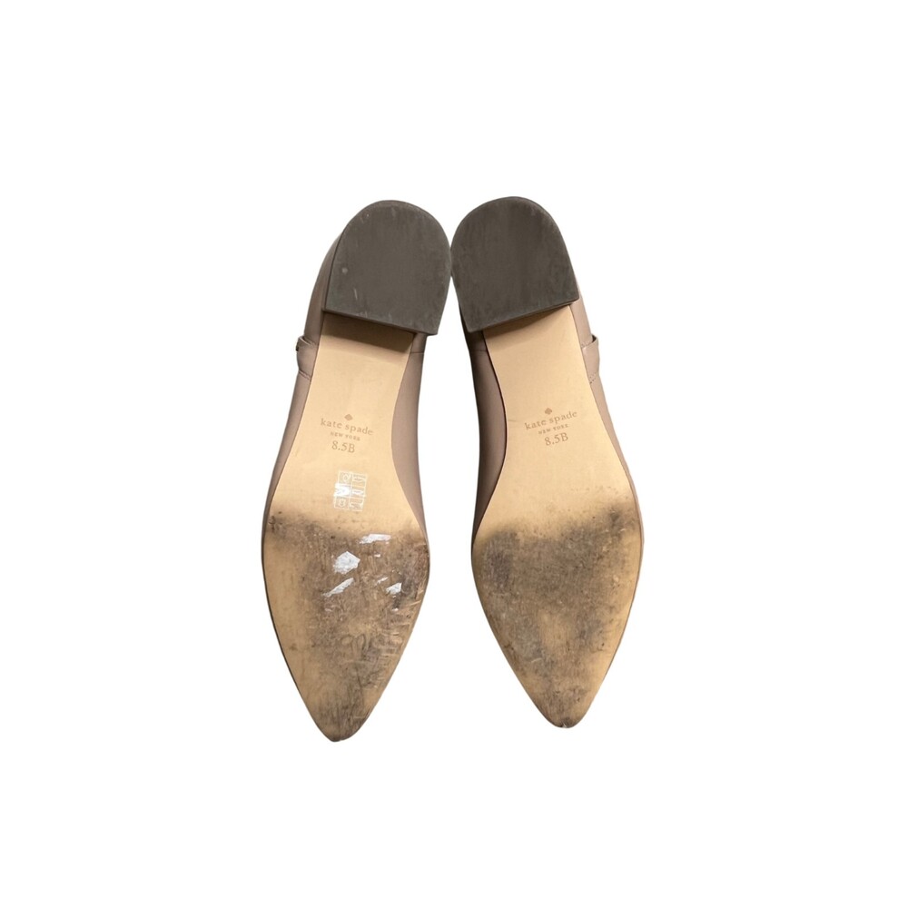 Kate Spade New York Alessia Leather Side Zip Ankle Bootie Size 8.5 Nude Beige - Picture 12 of 14